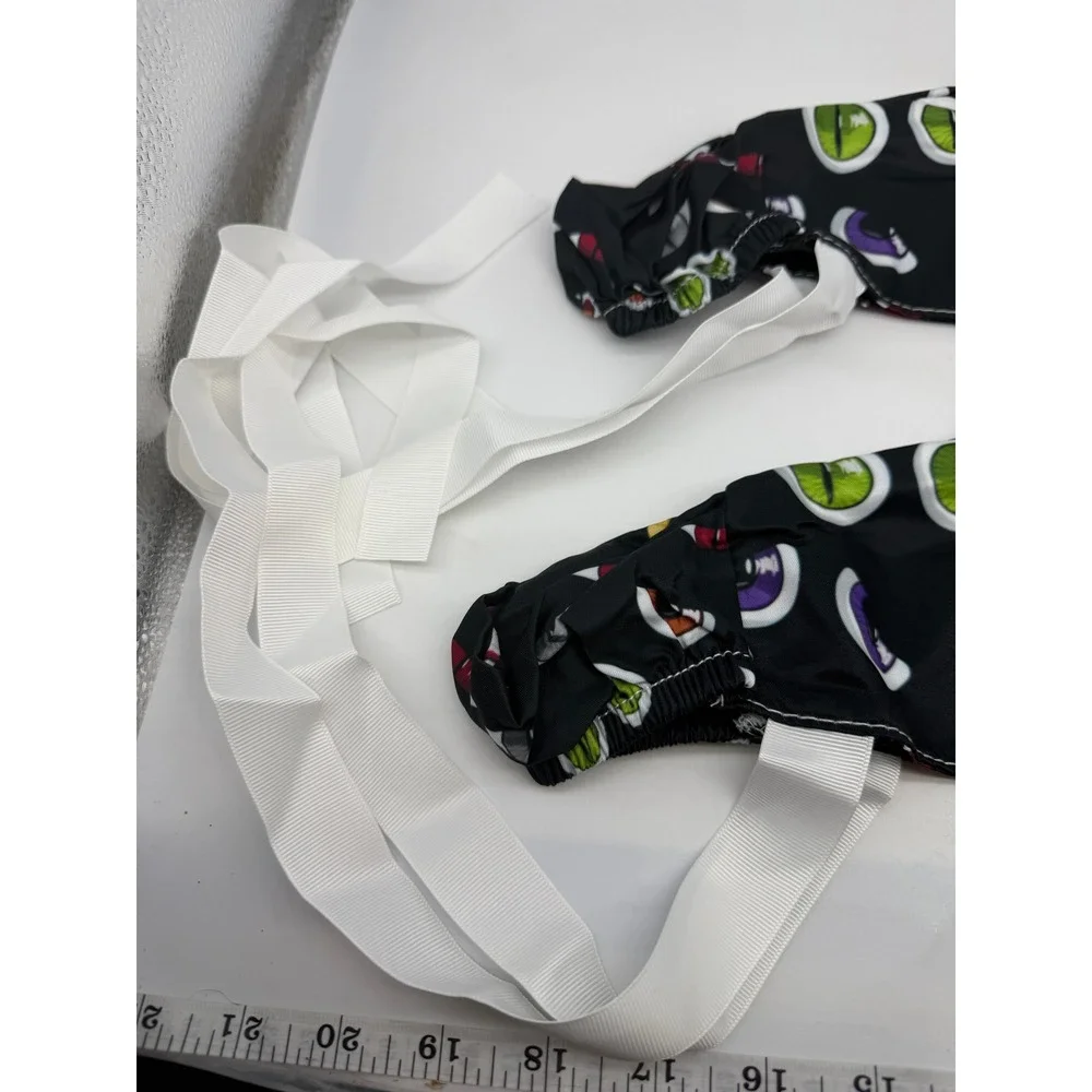 Adjustable Unisex Tie Back Scrub Cap Hat 2 Pack‎ Work Hat with Buttons